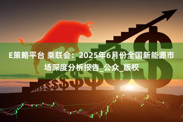 E策略平台 乘联会：2025年6月份全国新能源市场深度分析报告_公众_版权